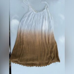 Umgee White Mini Dress with Lace Trim